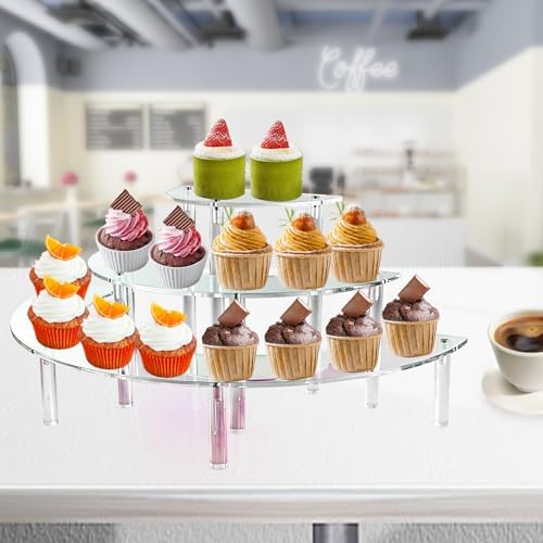 Acrylic Display Risers Cupcake Stand 1Pack Perfume Stand Organizer Dessert Table Display Set Catering Supplies, alternate
