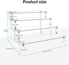 Acrylic Display Risers Cupcake Stand for Food Desserts, Perfume Organizer 4 Tier Clear Shelf Display Stand Funko, alternate