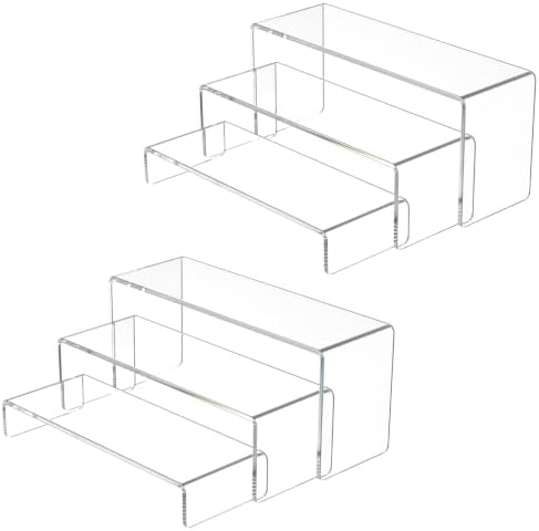 Acrylic Display Risers Stands, Display Shelf for Cupcakes,12" 3 PCS in Clear