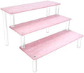 Acrylic Display Stand, 3 Tier Pink Display Risers for Funko POP Figures, 9" Cupcakes Stand, Perfume Organizer