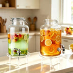 Acrylic Drink Beverage Dispenser Stand and Plant Holder Riser Only in clear, alternate view 2