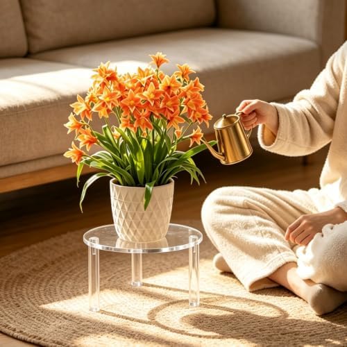 Acrylic Drink Beverage Dispenser Stand and Plant Holder Riser Only in clear, alternate view 3