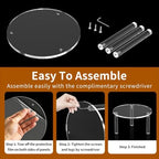 Acrylic Drink Beverage Dispenser Stand and Plant Holder Riser Only in clear, alternate view 4