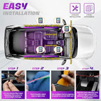 Acrylic Interior Car LED Strip Lights, Dreamcolor 18-in-1 Car Ambient Lighting Kit, with APP Control, 622 LED, alternate view