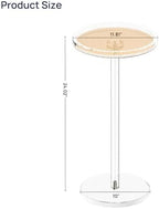Acrylic Rattan Drink Table for Small Space, 11.8''Lx11.8''Lx24''H, alternate view 3
