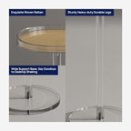 Acrylic Rattan Drink Table for Small Space, 11.8''Lx11.8''Lx24''H, alternate view 4