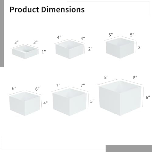 Acrylic Risers, 6 Pcs Acrylic Cube Display Stands, Buffet Risers, Food Risers for Buffet Table, Decorative, alternate view 3