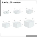 Acrylic Risers, 6 Pcs Acrylic Cube Display Stands, Buffet Risers, Food Risers for Buffet Table, Decorative, alternate view 3
