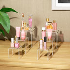Acrylic Risers Display Stand 2 Set, Clear Display Risers Shelf,3x3x5 in (3,4,5)" x 2Set in Transparent, alternate view 2