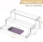 Acrylic Risers Display Stand, 3 Tier Cupcake Holder, Perfume Organizer in Clear, alternate view 3