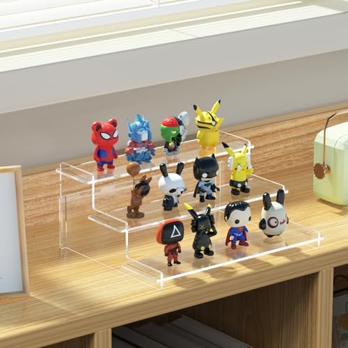 Acrylic Risers Display Stand, 3 Tier Cupcake Holder, Perfume Organizer in Clear, alternate view 7
