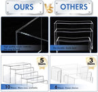 Acrylic Risers Display Stands, Acrylic Stands for Display 10Pcs 2Set in 2 Set 4 Size in Clear 10 Pcs, alternate view 3