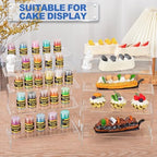 Acrylic Risers Display Stands, Acrylic Stands for Display 10Pcs 2Set in 2 Set 4 Size in Clear 10 Pcs, alternate view 7