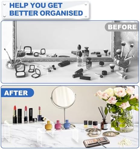 Acrylic Risers Display Stands, Acrylic Stands for Display 16Pcs 4Set in 2 Set 4 Size in Clear 16 Pcs, alternate view 4