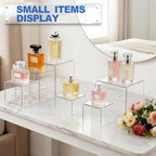Acrylic Risers Display Stands, Acrylic Stands for Display 6Pcs 2Set in 2 Set 4 Size in Clear 6 Pcs, alternate view 5