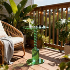 Acrylic Round Side Table, End Table Drink Table Martini Table (Green) in Green, alternate view 6