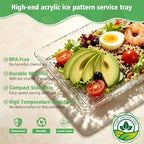 Acrylic Serving Trays, 4-Pack 15 x 11 Clear Party Platters, Reusable in Clear, alternate view 5