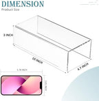 Acrylic Shelf Riser 10x4.7x3 pack of 2, Desktop Rectangular Acrylic Tray Pedestal Stand for Home Décor, Figures, alternate