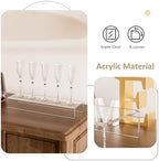 Acrylic Shelf Riser 15x4.3x2 pack of 2, Clear Display Shelf 10” for Figure, Cosmetics, Bags, Shoes, Toys, alternate view 3