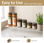 Acrylic Shelf Riser 15x4.3x2 pack of 2, Clear Display Shelf 10” for Figure, Cosmetics, Bags, Shoes, Toys, alternate view 4