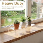 Acrylic Shelf Riser 15x4.3x2 pack of 2, Clear Display Shelf 10” for Figure, Cosmetics, Bags, Shoes, Toys, alternate view 5
