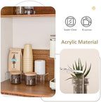 Acrylic Shelf Riser 15x4.7x3 pack of 2, Desktop Rectangular Acrylic Tray Pedestal Stand for Home Décor, Figures, alternate