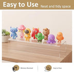 Acrylic Shelf Riser 15x4.7x3 pack of 2, Desktop Rectangular Acrylic Tray Pedestal Stand for Home Décor, Figures, alternate