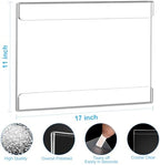 Acrylic Sign Holder 11 x 17 Wall Mount with Tape, Horizontal, 4 Pack in Clear, alternate view 2