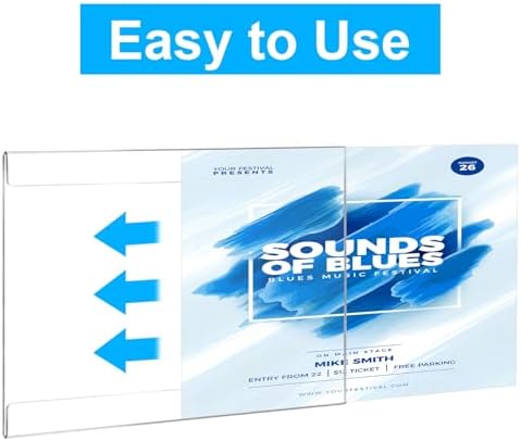Acrylic Sign Holder 11 x 17 Wall Mount with Tape, Horizontal, 4 Pack in Clear, alternate view 6