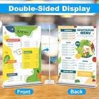 Acrylic Sign Holder 8.5 x 11, 18 Pack Double-Sided Stand up Table Top Sign Holders, Clear Acrylic Picture Frame, alternate