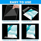 Acrylic Sign Holder 8.5 x 11, 18 Pack Double-Sided Stand up Table Top Sign Holders, Clear Acrylic Picture Frame, alternate