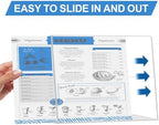 Acrylic Sign Holder 8.5 x 11 Horizontal, 12 Pack Clear Plastic Tabletop Display Stands, Slanted Back Paper Flyer, alternate