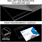 Acrylic Sign Holder 8.5 x 11 Wall Mount, 10 Pack Horizontal Display in Clear, alternate view 4