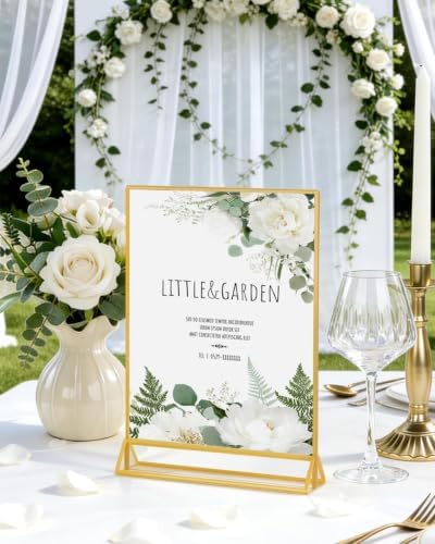 Acrylic Sign Holder 8.5x11 8pck Clear Table Display Stands Double Sided Table Sign Holders, Menu Holder for, alternate view 2