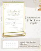 Acrylic Sign Holder 8.5x11 8pck Clear Table Display Stands Double Sided Table Sign Holders, Menu Holder for, alternate view 3
