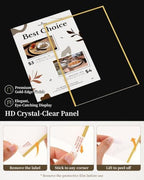 Acrylic Sign Holder 8.5x11 8pck Clear Table Display Stands Double Sided Table Sign Holders, Menu Holder for, alternate view 4