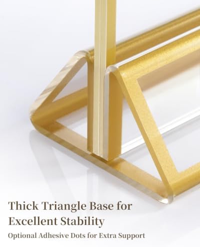 Acrylic Sign Holder 8.5x11 8pck Clear Table Display Stands Double Sided Table Sign Holders, Menu Holder for, alternate view 5