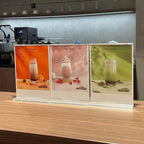 Acrylic Sign Holder 8.5x5.5 Inch 3 Pack Horizontal T Shape Double-Sided Desktop Display Holder. (Optional 8.5x11, alternate