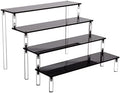 Acrylic Stands for Display,4 Tier Black Cupcakes Perfumes Figurines Display Stand Risers Shelf for Decoration