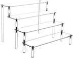 Acrylic Stands for Display,4 Tier Clear Cupcakes Perfumes Figurines Display Stand Risers Shelf for Decoration