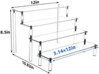 Acrylic Stands for Display,4 Tier Clear Cupcakes Perfumes Figurines Display Stand Risers Shelf for Decoration, alternate view