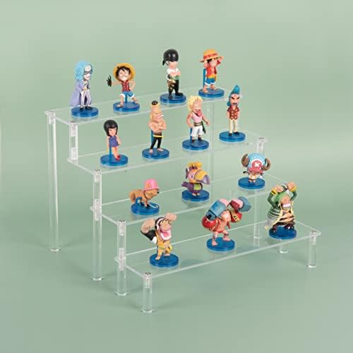 Acrylic Stands for Display,4 Tier Clear Cupcakes Perfumes Figurines Display Stand Risers Shelf for Decoration, alternate view
