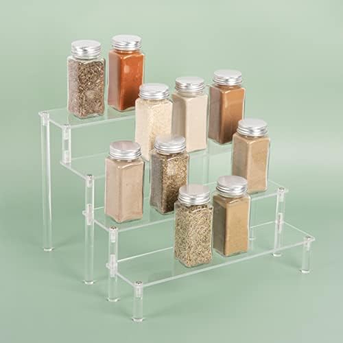 Acrylic Stands for Display,4 Tier Clear Cupcakes Perfumes Figurines Display Stand Risers Shelf for Decoration, alternate view