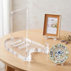 Acrylic Stands For Display, Clear Plate Holder Dining Table Centerpiece Decor, Sturdy Bowl Holder And Kitchen, alternate view