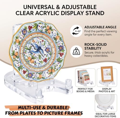 Acrylic Stands For Display, Clear Plate Holder Dining Table Centerpiece Decor, Sturdy Bowl Holder And Kitchen, alternate view