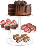 Acrylic Tiered Cake and Cupcake Stand, 4 Tier Dessert Pastry Display Tower Stand for Wedding, Birthday Bar