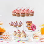 Acrylic Tiered Cake and Cupcake Stand, 4 Tier Dessert Pastry Display Tower Stand for Wedding, Birthday Bar, alternate view 2
