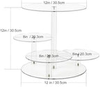 Acrylic Tiered Cake and Cupcake Stand, 4 Tier Dessert Pastry Display Tower Stand for Wedding, Birthday Bar, alternate view 3