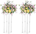 Acrylic Vase Centerpiece Stand, 23.6" Tall, 2 Pcs, Clear in Clear
