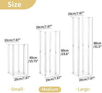 Acrylic Vase Centerpiece Stand, 23.6" Tall, 2 Pcs, Clear in Clear, alternate view 3